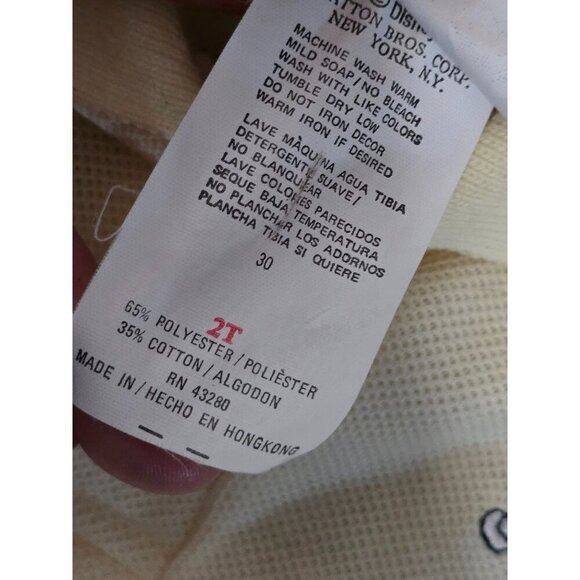 Vintage 80s Disney Mickey's Stuff for Kids Pastel Yellow Polo Shirt Baseball 2T - Picture 5 of 9